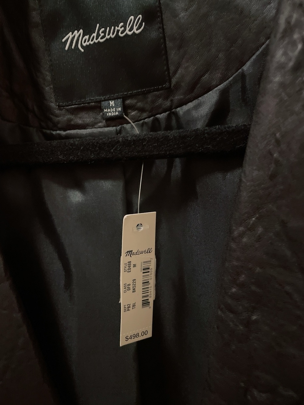 Madewell Black Leather Asymmetrical Moto Jacket - Picture 2 of 2